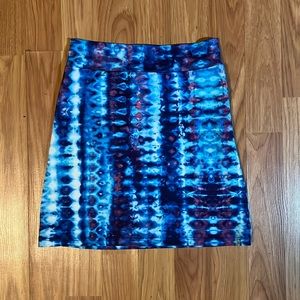 Blue tyedye party skirt